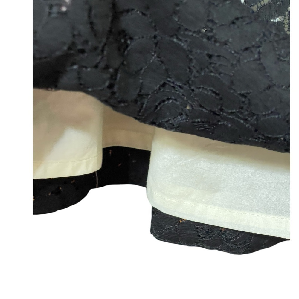 TALBOTS ELEGANT BLACK LACE A LINE SKIRT SZ 4 - Picture 5 of 10
